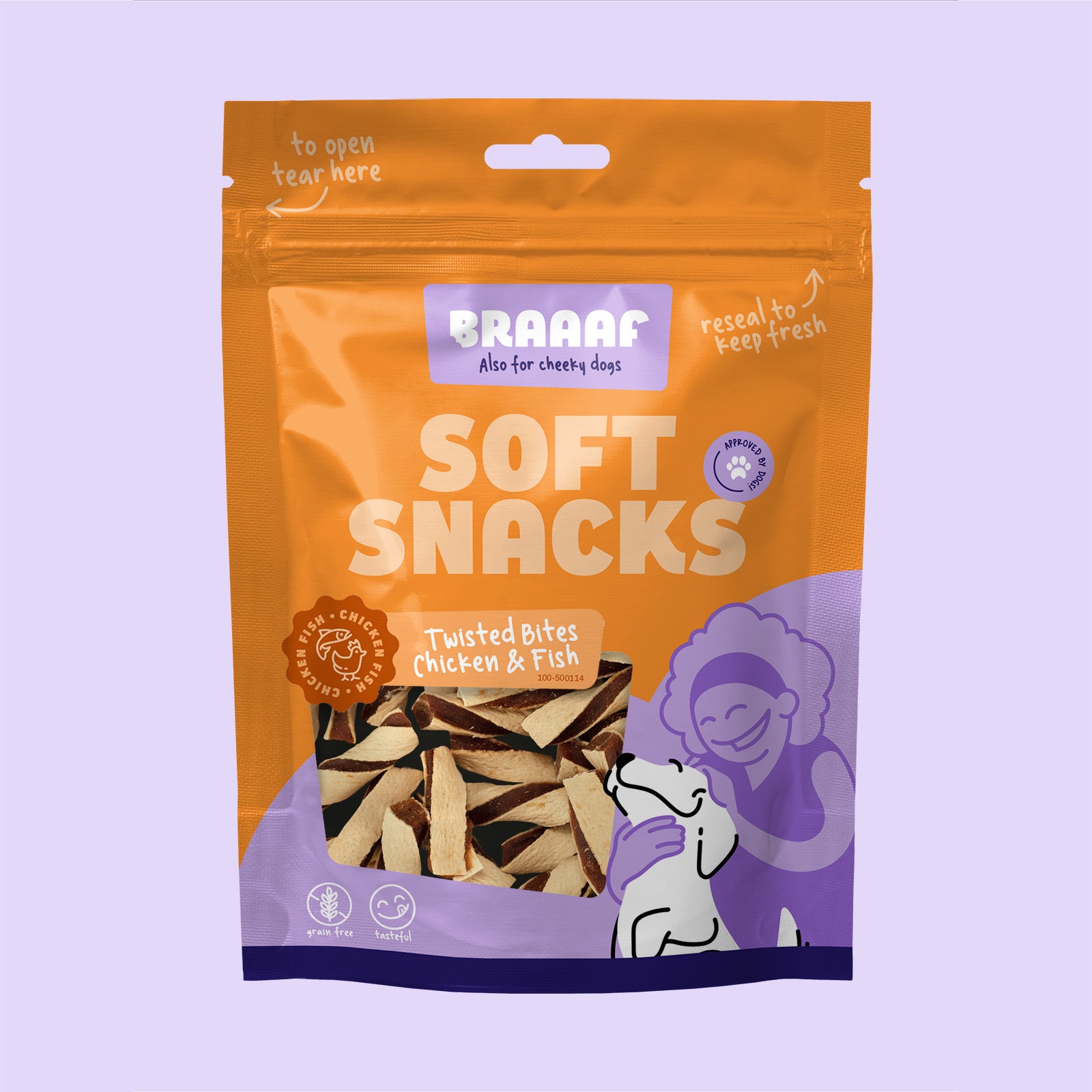 Gedraaide Bites Kip en Vis