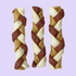 Braaaf Rawhide Snacks Braids Small uitgestald – drie gevlochten hondenkauwsnacks van rund op lila achtergrond